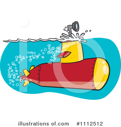 Royalty-Free (RF) Submarine Clipart Illustration by toonaday - Stock Sample #1112512