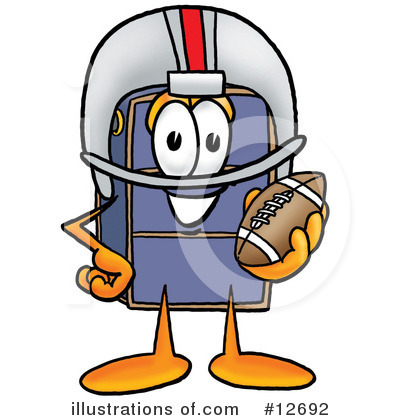 Football Clipart #12692 by Mascot Junction