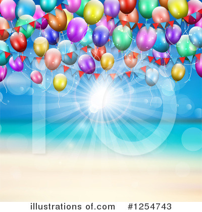 Beach Party Clipart #1254743 by KJ Pargeter