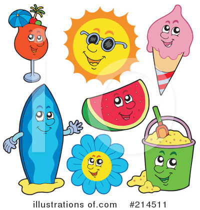 Royalty-Free (RF) Summer Clipart Illustration by visekart - Stock Sample #214511