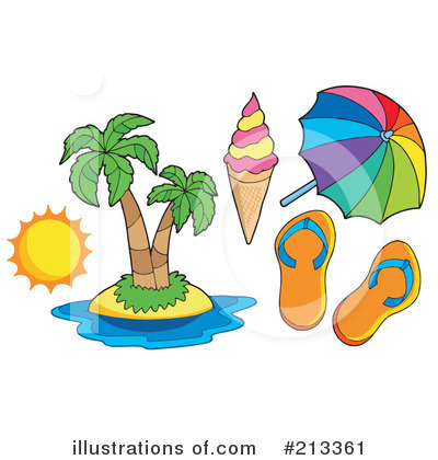 Royalty-Free (RF) Summer Time Clipart Illustration by visekart - Stock Sample #213361