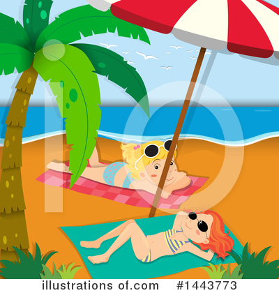 Sunbathing Clipart Illustration By Any Vector