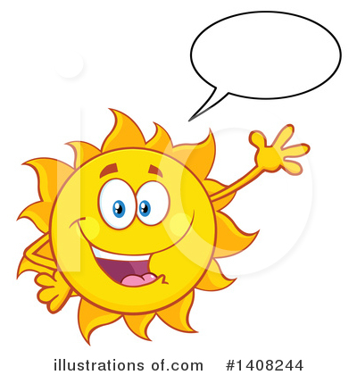 Royalty-Free (RF) Sun Character Clipart Illustration by Hit Toon - Stock Sample #1408244