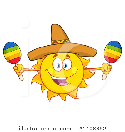Royalty-Free (RF) Sun Clipart Illustration by Hit Toon - Stock Sample #1408852