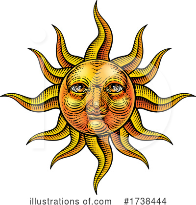 Sun Face Clipart #1738444 by AtStockIllustration