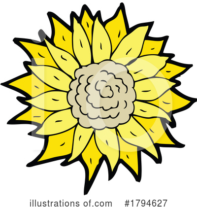Royalty-Free (RF) Sunflower Clipart Illustration by lineartestpilot - Stock Sample #1794627