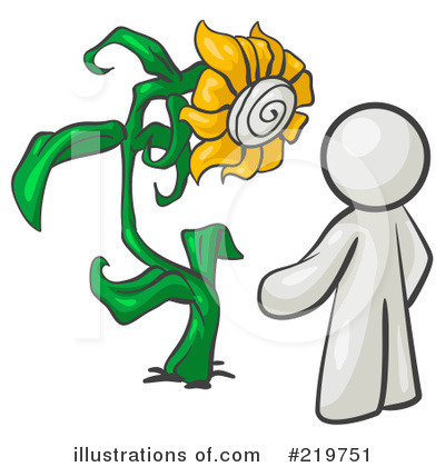 Sunflower Clipart #219751 by Leo Blanchette