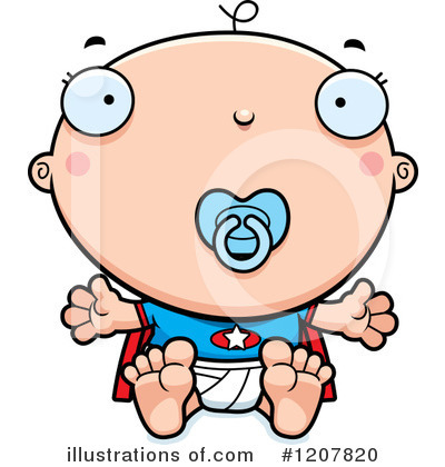 Royalty-Free (RF) Super Baby Clipart Illustration by Cory Thoman - Stock Sample #1207820