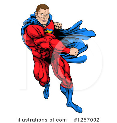 Super Man Clipart #1257002 by AtStockIllustration