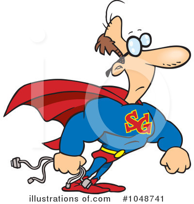 Royalty-Free (RF) Superhero Clipart Illustration by toonaday - Stock Sample #1048741