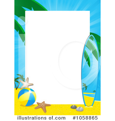 Royalty-Free (RF) Surfboard Clipart Illustration by elaineitalia - Stock Sample #1058865