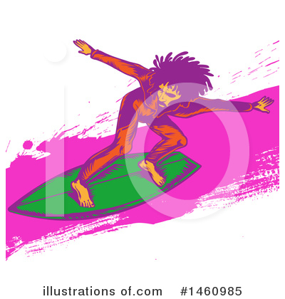 Royalty-Free (RF) Surfer Clipart Illustration by Domenico Condello - Stock Sample #1460985