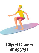 Surfer Clipart #1693751 by Domenico Condello