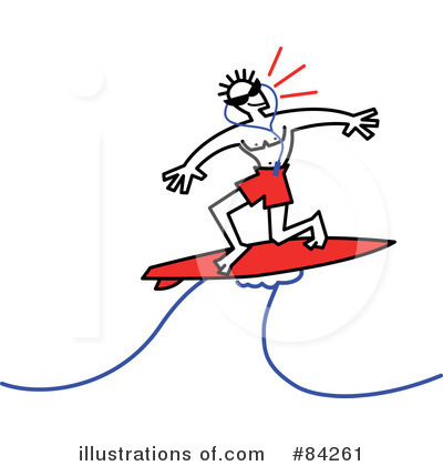 Royalty-Free (RF) Surfer Clipart Illustration by Zooco - Stock Sample #84261