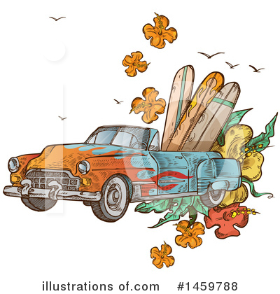 Royalty-Free (RF) Surfing Clipart Illustration by Domenico Condello - Stock Sample #1459788