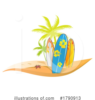 Royalty-Free (RF) Surfing Clipart Illustration by Domenico Condello - Stock Sample #1790913