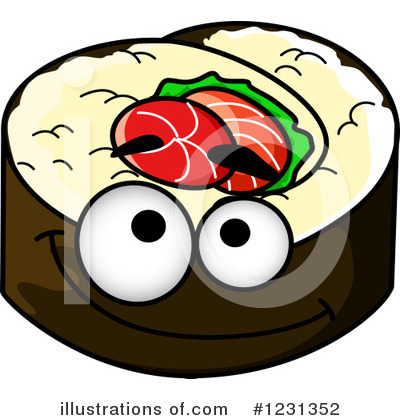 Royalty-Free (RF) Sushi Clipart Illustration by Vector Tradition SM - Stock Sample #1231352
