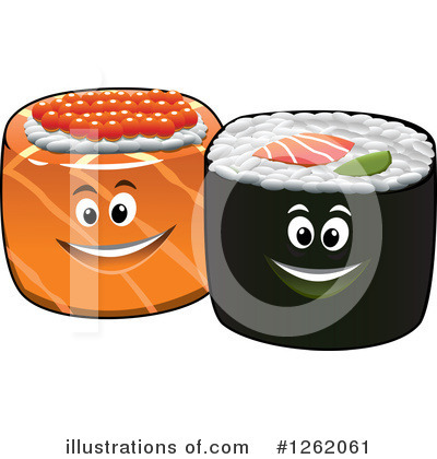 Royalty-Free (RF) Sushi Clipart Illustration by Vector Tradition SM - Stock Sample #1262061