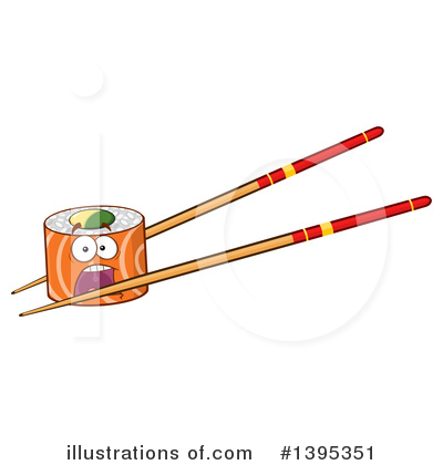 Royalty-Free (RF) Sushi Clipart Illustration by Hit Toon - Stock Sample #1395351