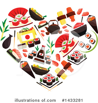 Royalty-Free (RF) Sushi Clipart Illustration by Vector Tradition SM - Stock Sample #1433281