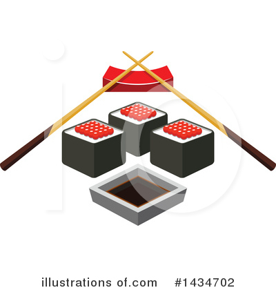 Royalty-Free (RF) Sushi Clipart Illustration by Vector Tradition SM - Stock Sample #1434702