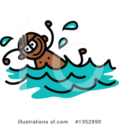 Royalty-Free (RF) Swimming Clipart Illustration by Prawny - Stock Sample #1352890