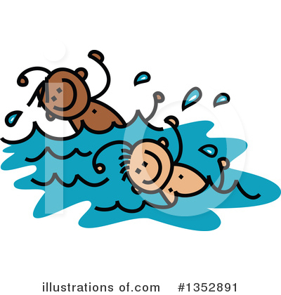 Royalty-Free (RF) Swimming Clipart Illustration by Prawny - Stock Sample #1352891