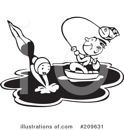 Royalty-Free (RF) Swimming Clipart Illustration by BestVector - Stock Sample #209631