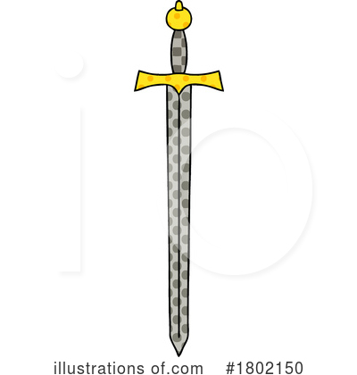 Royalty-Free (RF) Sword Clipart Illustration by lineartestpilot - Stock Sample #1802150