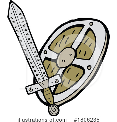 Royalty-Free (RF) Sword Clipart Illustration by lineartestpilot - Stock Sample #1806235