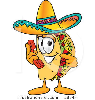 Taco Clipart #8044 by Mascot Junction