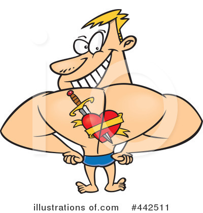 Royalty-Free (RF) Tattoo Clipart Illustration by toonaday - Stock Sample #442511