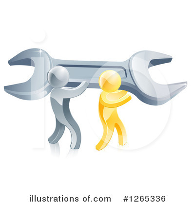 Silver Person Clipart #1265336 by AtStockIllustration