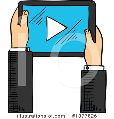 Tablet Computer Clipart #1377826 by Vector Tradition SM
