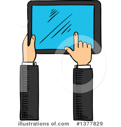 Tablet Computer Clipart #1377829 by Vector Tradition SM