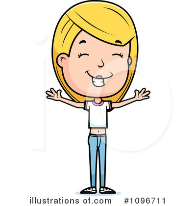 Teen Girl Clipart #1096711 by Cory Thoman