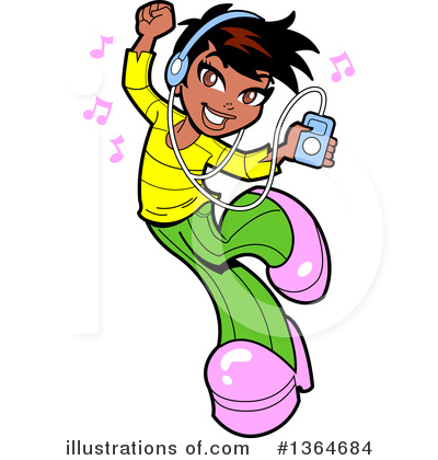 Mp3 Player Clipart #1364684 by Clip Art Mascots