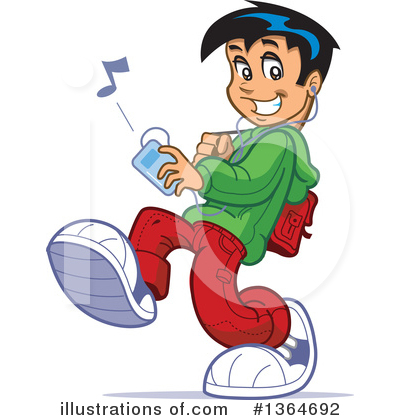 Mp3 Player Clipart #1364692 by Clip Art Mascots