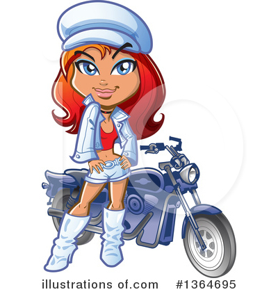 Biker Clipart #1364695 by Clip Art Mascots