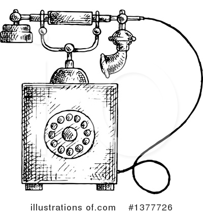 Royalty-Free (RF) Telephone Clipart Illustration by Vector Tradition SM - Stock Sample #1377726