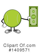 Tennis Ball Character Clipart #1409571 by Hit Toon