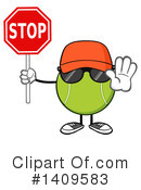 Tennis Ball Character Clipart #1409583 by Hit Toon