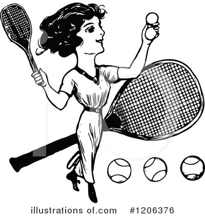 Tennis Clipart #1206376 by Prawny Vintage