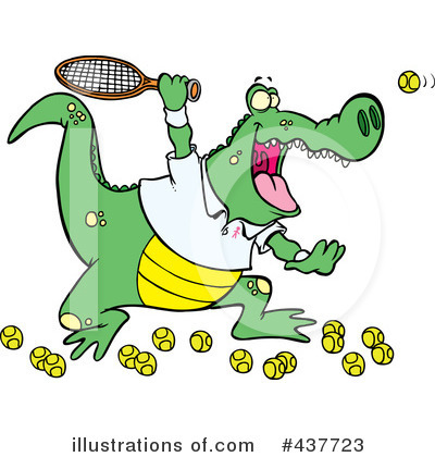 Royalty-Free (RF) Tennis Clipart Illustration by toonaday - Stock Sample #437723