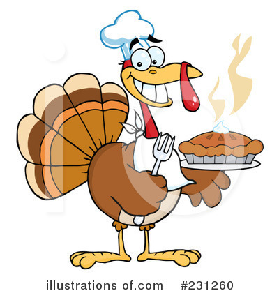 Royalty-Free (RF) Thanksgiving Turkey Clipart Illustration by Hit Toon - Stock Sample #231260