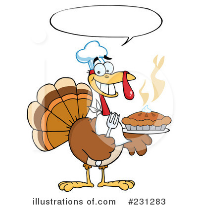 Royalty-Free (RF) Thanksgiving Turkey Clipart Illustration by Hit Toon - Stock Sample #231283
