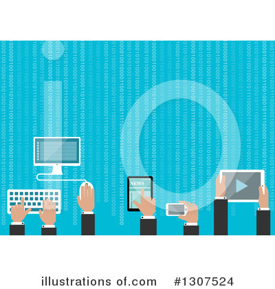 Tablet Computer Clipart #1307524 by Vector Tradition SM
