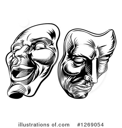 Theater Mask Clipart #1269054 by AtStockIllustration