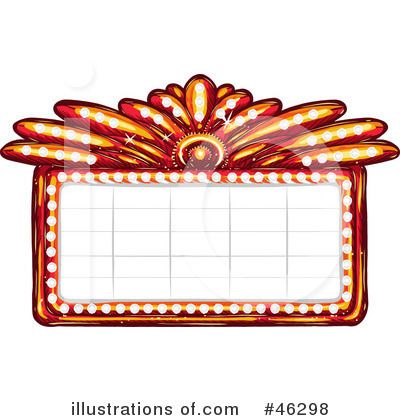 Royalty-Free (RF) Theater Sign Clipart Illustration by Tonis Pan - Stock Sample #46298