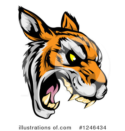Royalty-Free (RF) Tiger Clipart Illustration by AtStockIllustration - Stock Sample #1246434